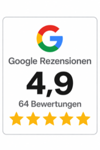 Google Rezensionen 4,9 von 64 Bewertungen